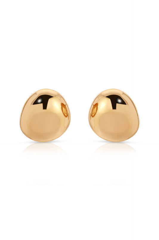 Polished Pebble Stud Earrings by Ettika