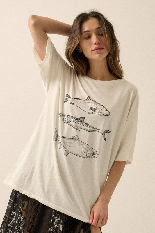 Catch of the Day Oversize Graphic Tee