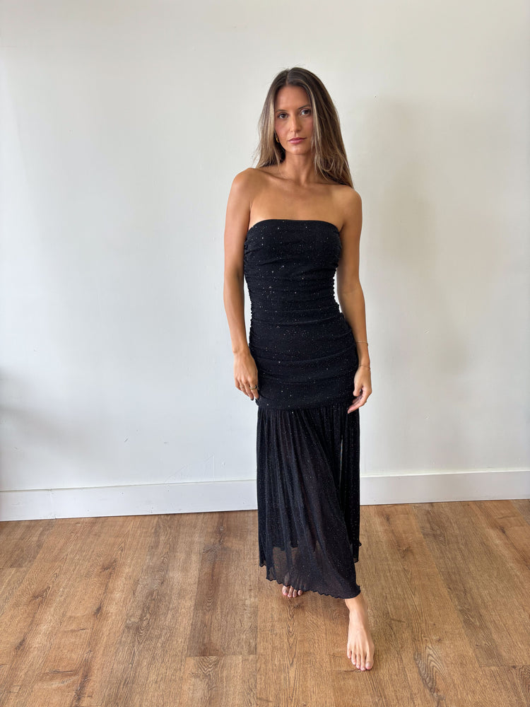 Meet Me at Midnight Ruched Midi