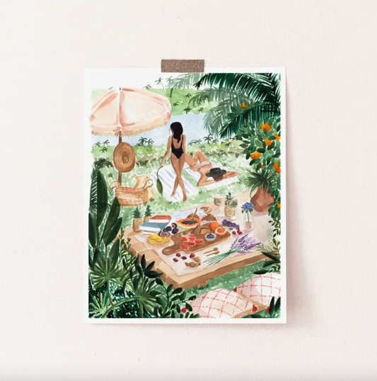 Picnic in the South of France - 11x14 Print by Sabina Fenn