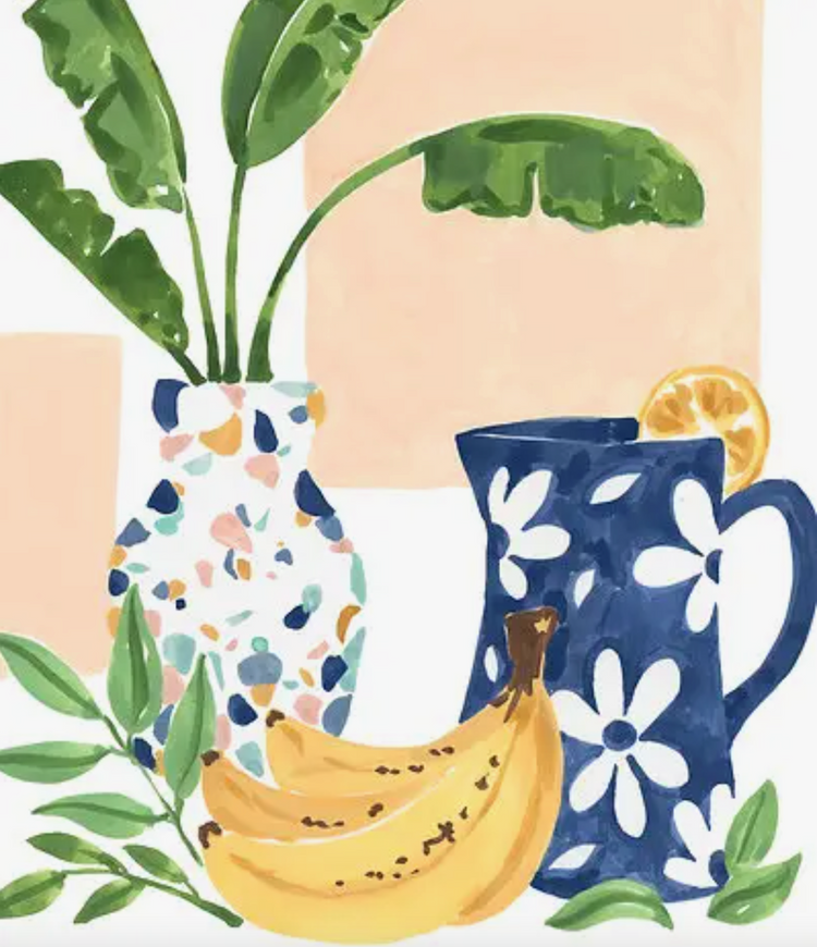 Terrazzo Banana - 11x14 Print by Sabina Fenn