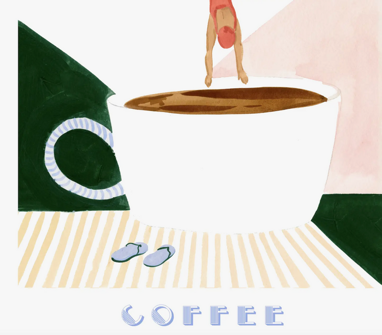 Coffee Cartwheel - 8x10 Print by Sabina Fenn